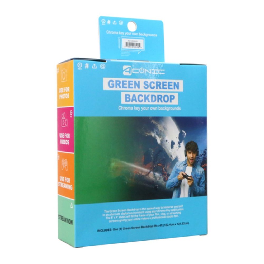 Aconic Green Screen Backdrop 5ft x 4ft